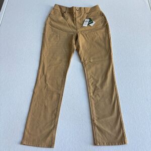 LL Bean True Shape Twill Classic Slim Leg Women 10 Regular Khaki Tan Stretch NWT